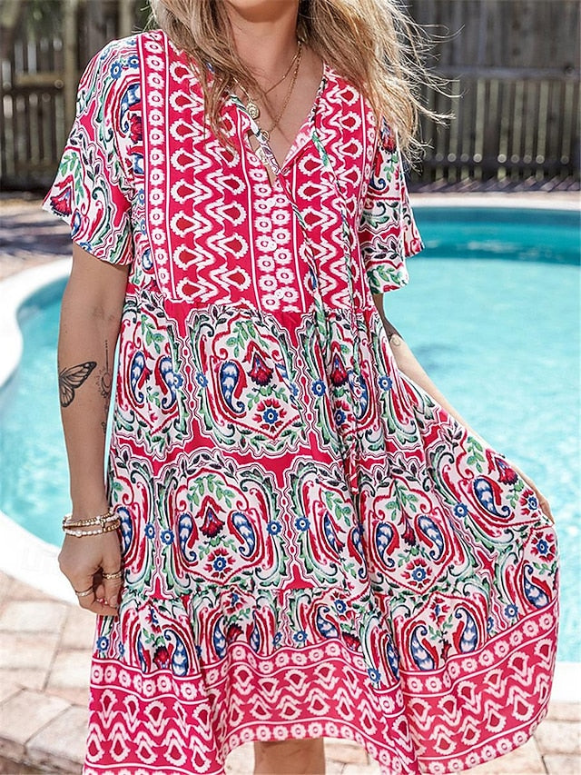 Women's Mini Dress Petite Dress Casual Dress Boho Chic