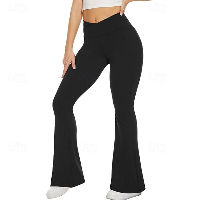 Women's Bell Bottom Slacks Cozy Leggings Streetwear Casual