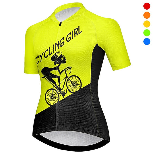 Women's Cycling Jersey Graphic Letter & Number Funny