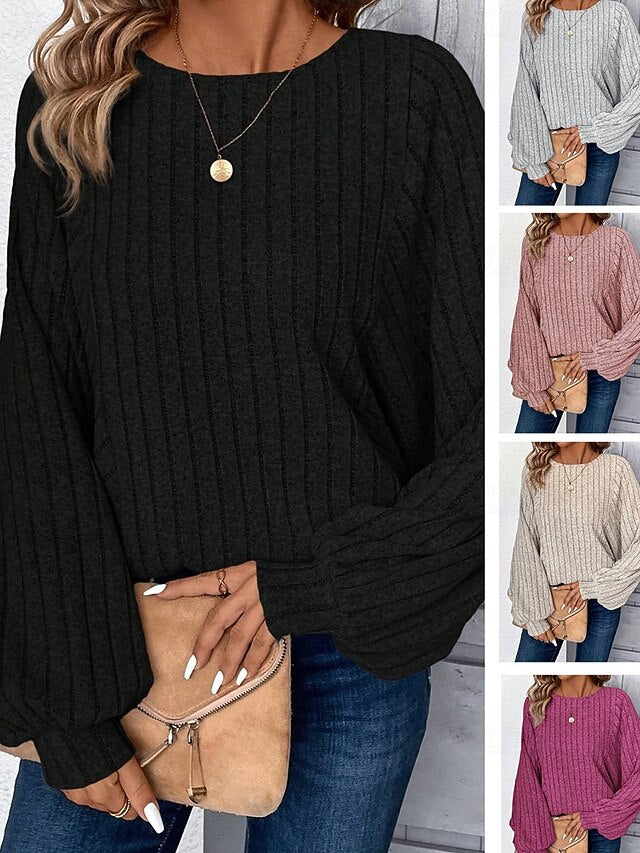Top Women's Color Fashion Tee Solid Classic T Stylish Shirt