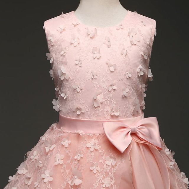 Dress Kids Flower Girls' Colored Girl Solid