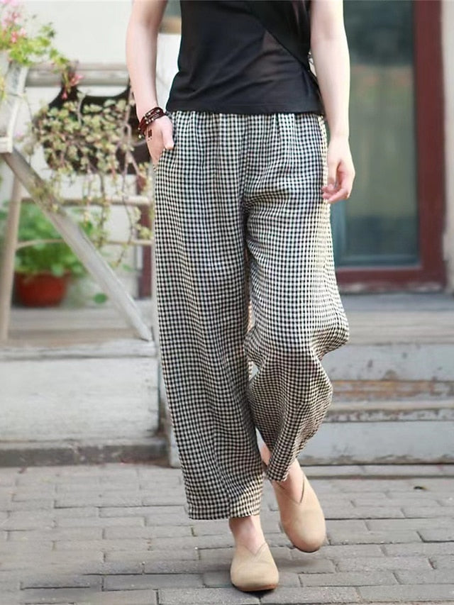 Women's Wide Leg Pants Trousers Vacation Streetwear Simple