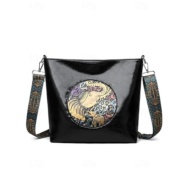 Bag Women's Elephant Shoulder Boho – Vintage Embossed