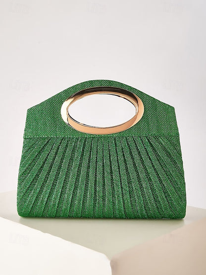 Handle Clutch Evening Women's Bag Glitter with Gold