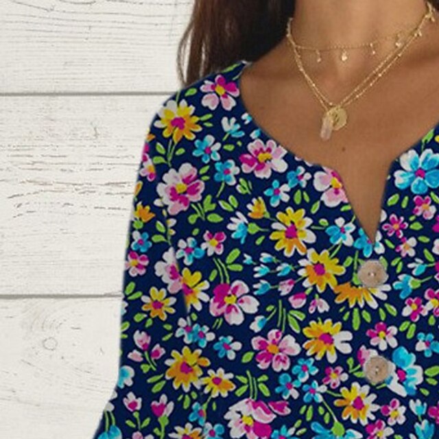 Women's Shirt Summer Tops Print Floral Graphic Classic