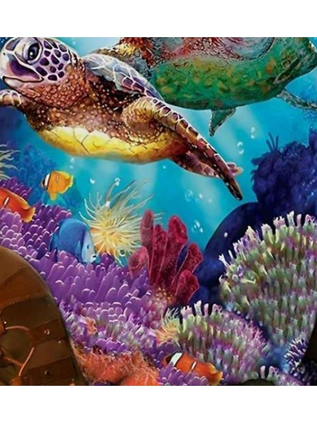 Women's T Shirt Print Ocean Sea Turtle Tropical Hawaiian