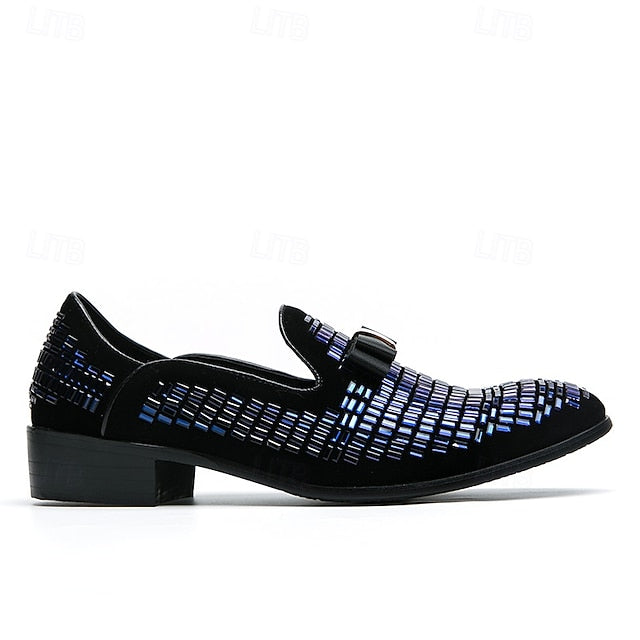 Loafers Monk Woven Elegant Strap – Prom and Silver Men's