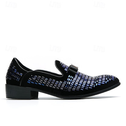 Loafers Monk Woven Elegant Strap – Prom and Silver Men's