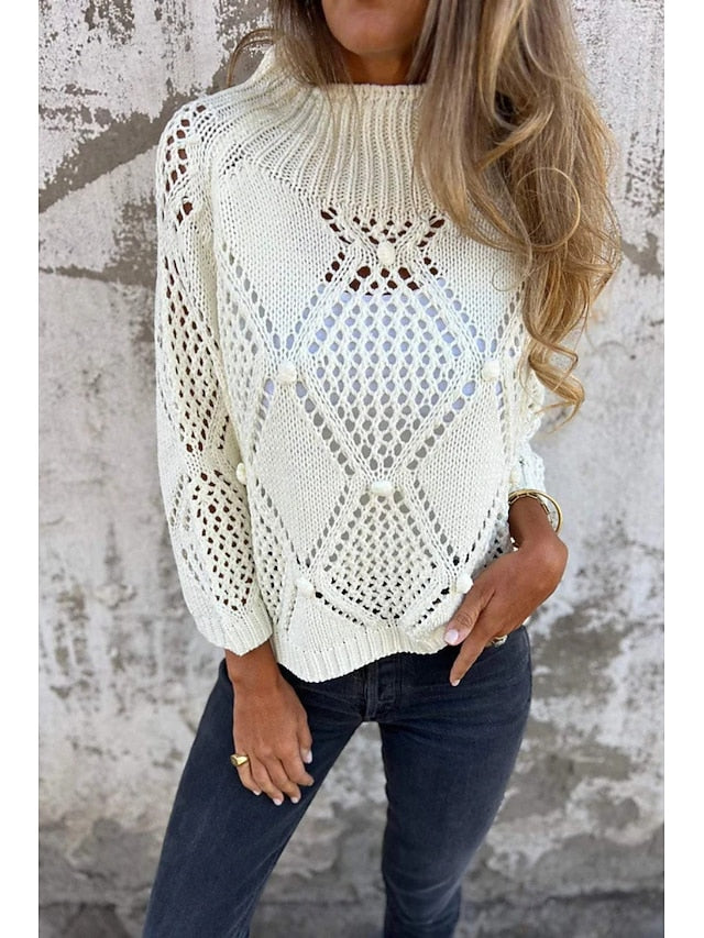 Women's Blouse Cut Out Plain Basic Modern Casual Long