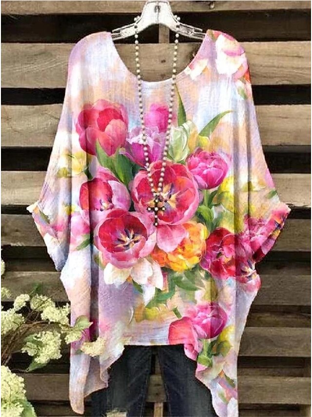 Women's Boho Shirt Floral Graphic Elegant Bohemia Tropical