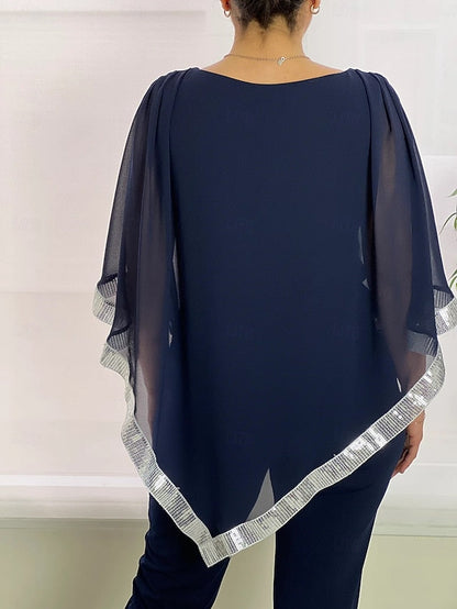 Simple Mother Elegant the Two Dress of Piece Pantsuit Bride