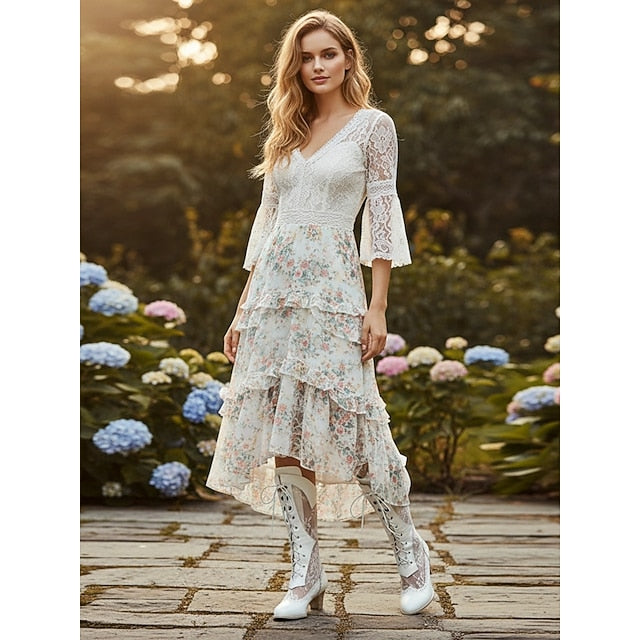 White with Women's Lace Victorian-Style Lace-Up Boots