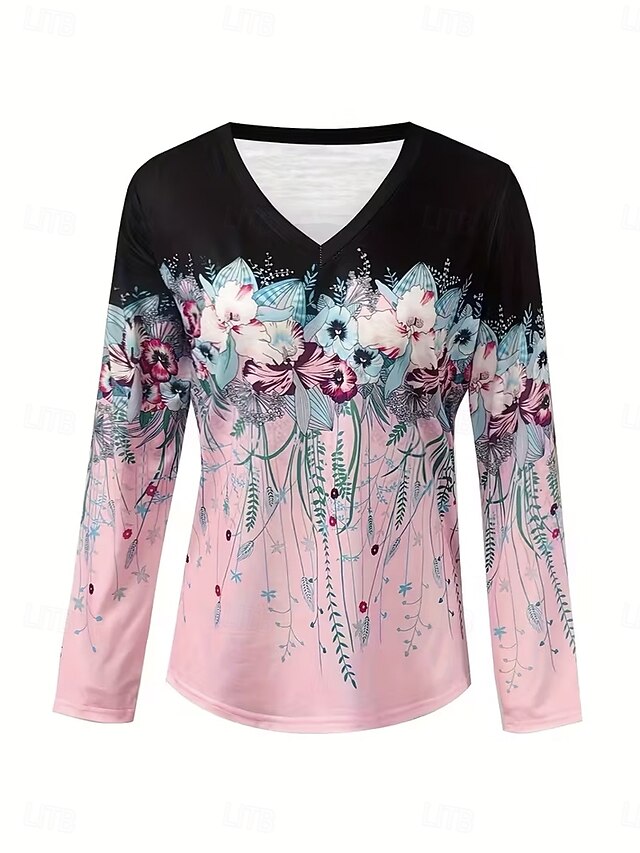 Women's T Shirt Print Floral Graphic Plants Vintage Fashion