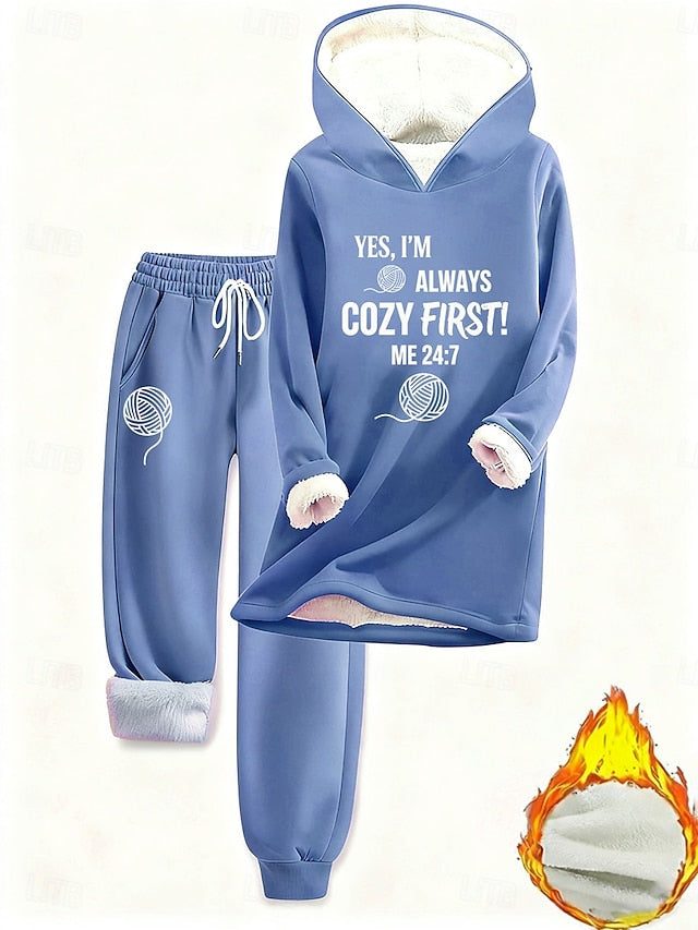 Women's Two Piece Sets Tracksuit Pants Sets Long Sleeve