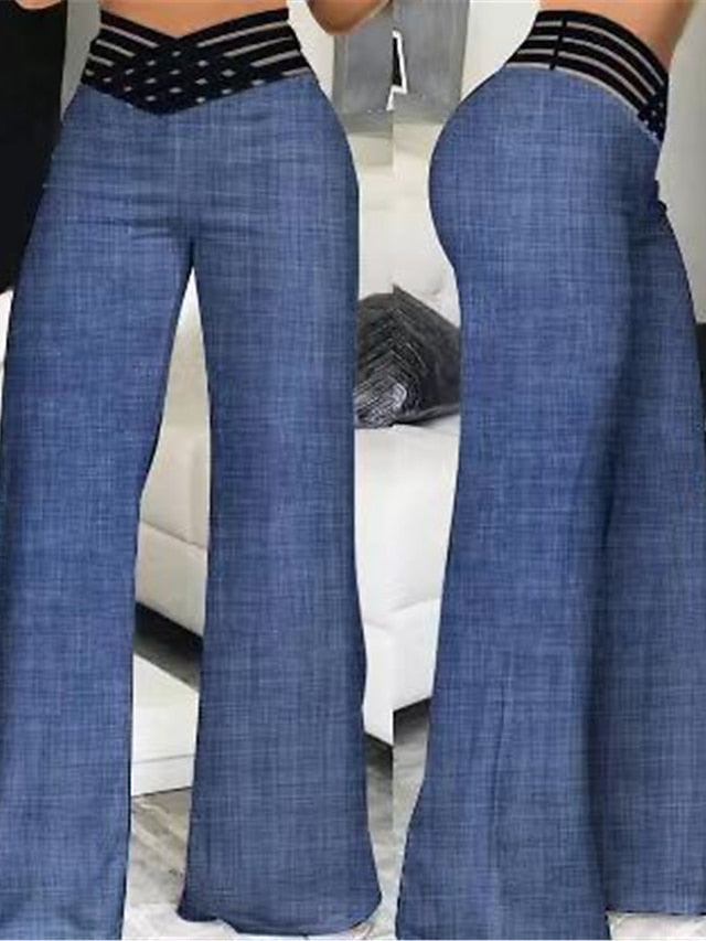 Women's Wide Leg Pants Trousers Fashion Streetwear Work