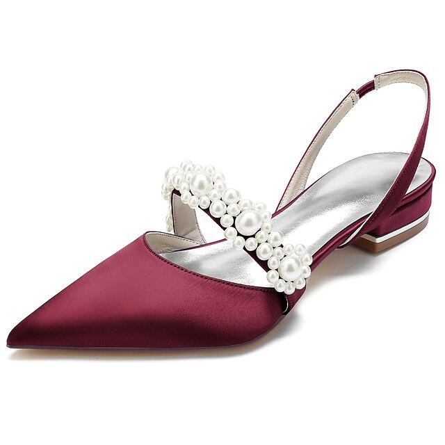 White Pearl Women's Satin with Elegant Shoes