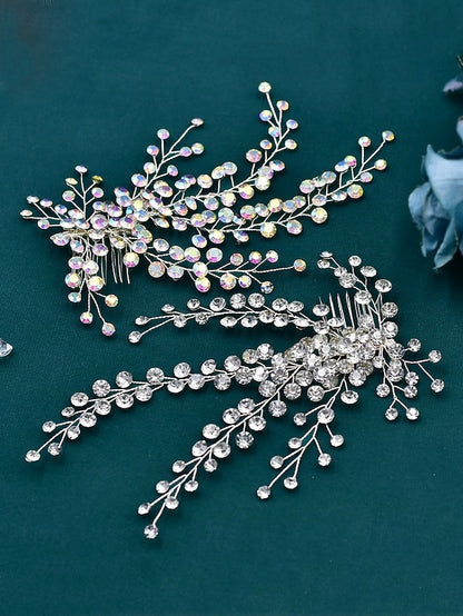 and Elegant Hair Rhinestone – Flower Crystal Bridal Accessory