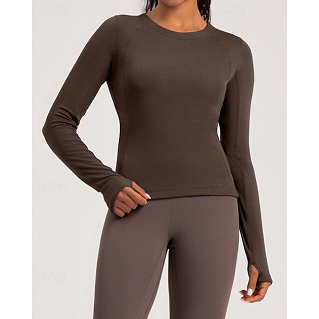 Women's Solid Colored Tennis Shirt Sport Top Stylish
