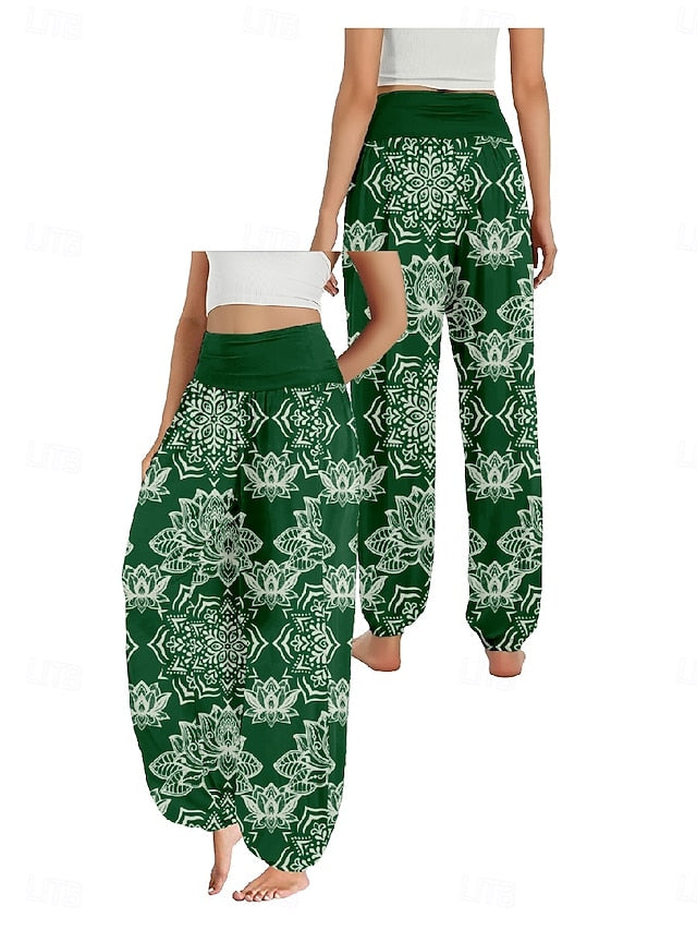 Women's Linen-Inspired Pants Wide Leg Pants Trousers Ethnic