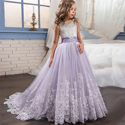 Sleeveless Kids Girl Girls' Dress Flower Wedding