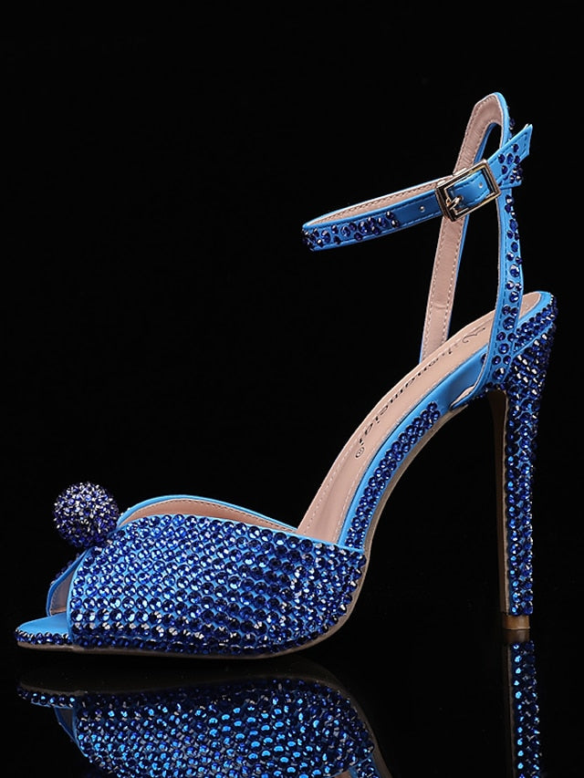 Rhinestone Women's Stiletto Sandals Heel with Embellished