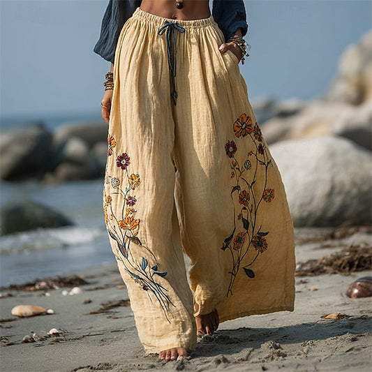 Women's Wide Leg Pants Trousers Palazzo Pants Fashion Boho