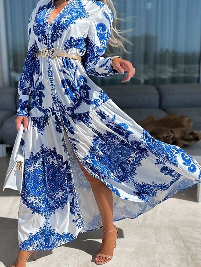 Women's Maxi Dress Shirt Dress Casual Dress Swing Dress A