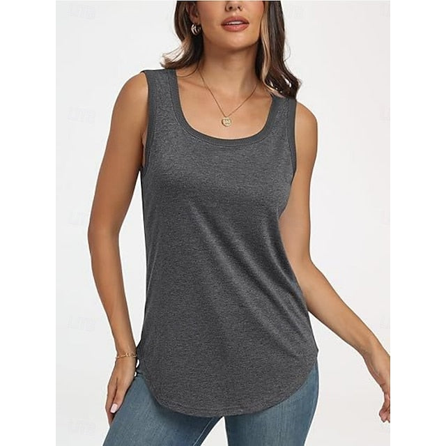 Women's Tank Top Plain Fashion Stylish Classic Sleeveless