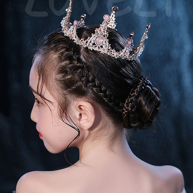 Kids Long Solid Dress Party Color Girl Flower Girls'