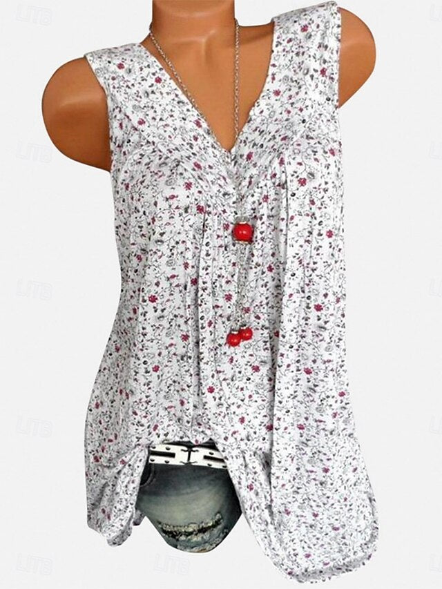Women's Camisole Tank Top Print Floral Daily Casual