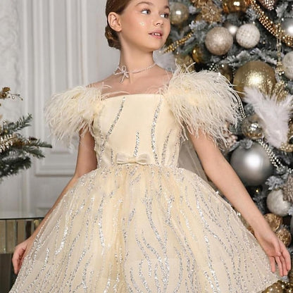 Kids Girls' Solid Color Dress Sleeveless Performance Party