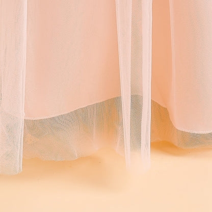 Party Kids Color Formal Girls' Solid Dress Sleeveless