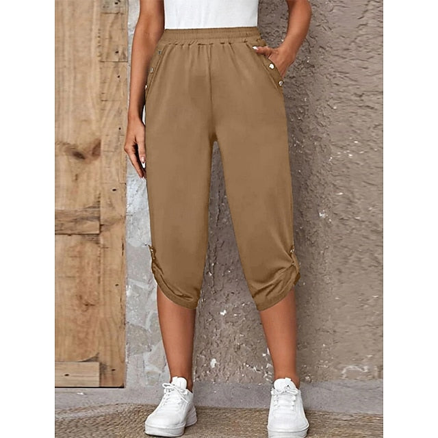 Women's Sweatpants Capri Pants Chinos Vacation Fashion