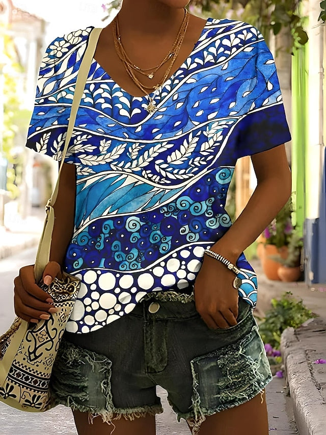 Women's T Shirt Floral Graphic Plants Vintage Tropical