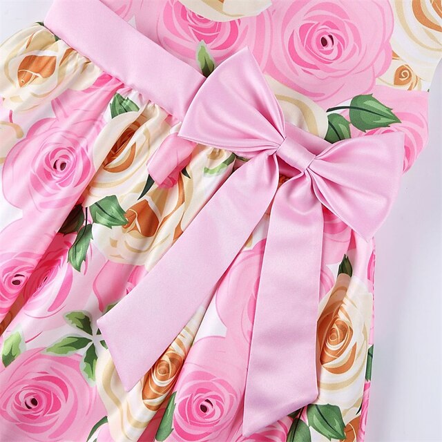 Dress Short Sleeve Flower Kids Girls' Party Floral