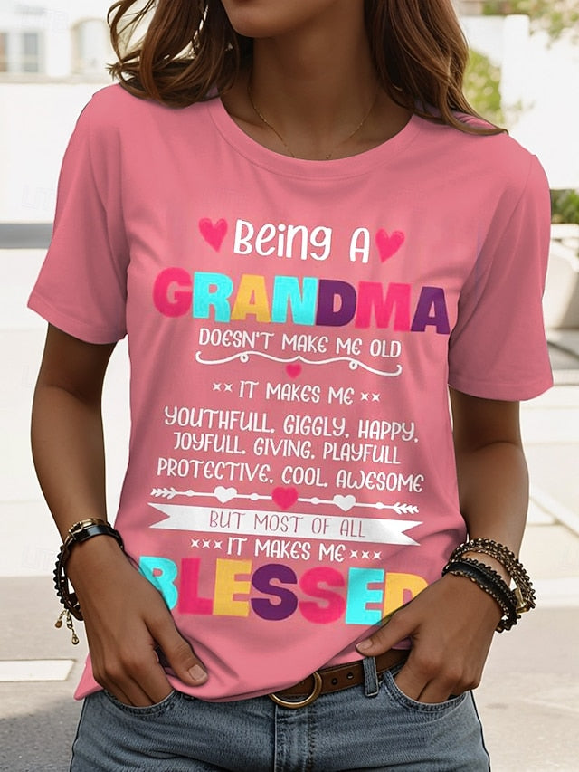 Mother's Day Women's T Shirt Graphic Letter Stylish