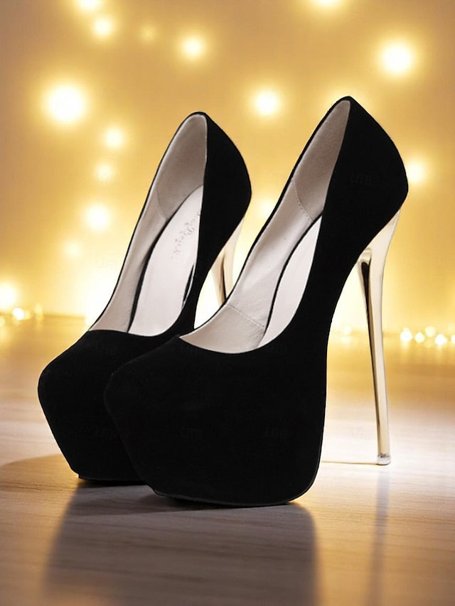 Metallic Red Platform and Women's Stiletto Suede Heels with