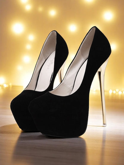 Metallic Red Platform and Women's Stiletto Suede Heels with