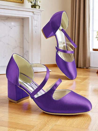 Satin Women's Mary 1950s Heels Jane Elegant Green – Block