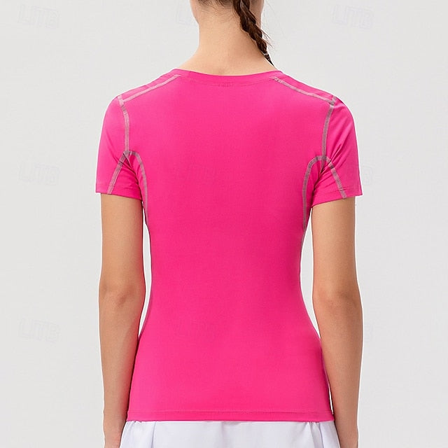 Women's Sweatshirt Tee / T-shirt Yoga Top Crew Neck Quick