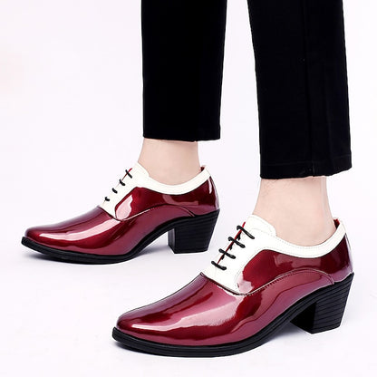Shoes Patent Men's and Leather Faux Red White – Oxford