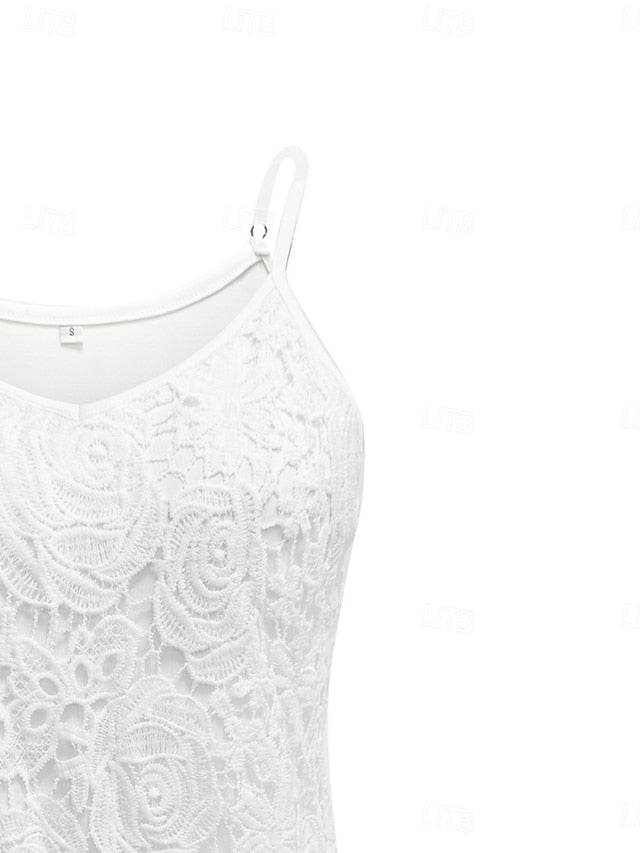 Women's Lace Tops Lace Patchwork Plain Elegant Fashion