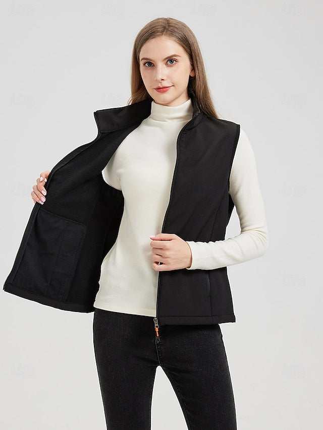 Women's Hiking Vest Winter Coat Fleece Vest Winter Vest