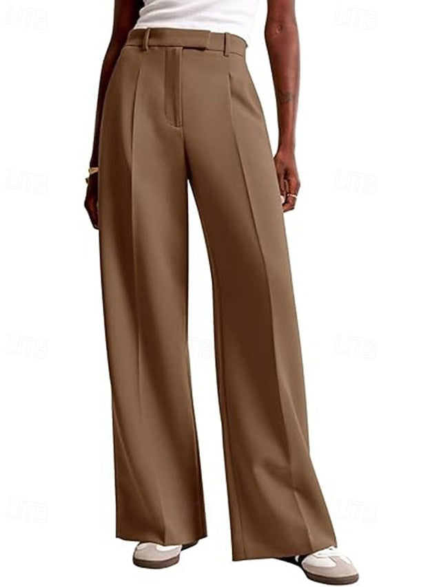 Women's Wide Leg Dress Pants Fashion Work Full Length