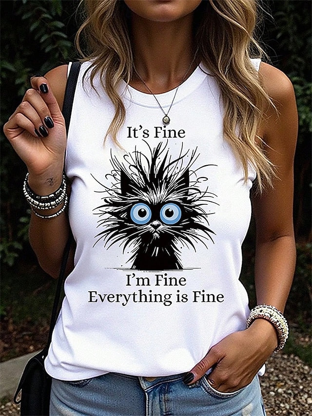 Women's Camisole Tank Top Print Graphic Animal Letter