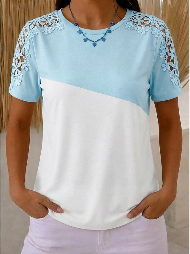 Women's Blouse Lace Tops Lace Plain Vintage Stylish Modern