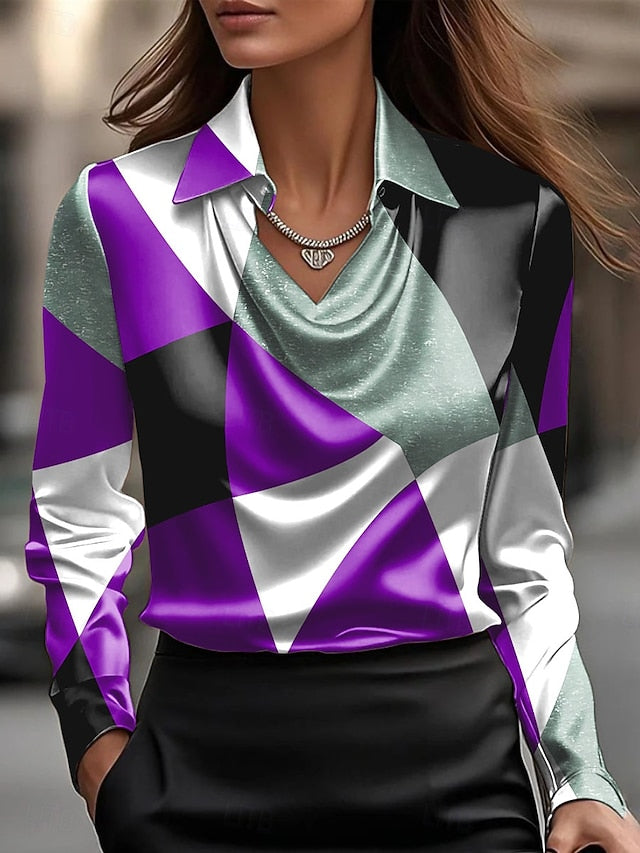 Women's Shirt Dressy Tops Formal Work Shirt Graphic