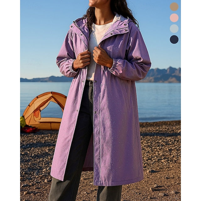 Women's Rain Coat Outdoor Waterproof Windproof Hiking