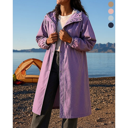 Women's Rain Coat Outdoor Waterproof Windproof Hiking