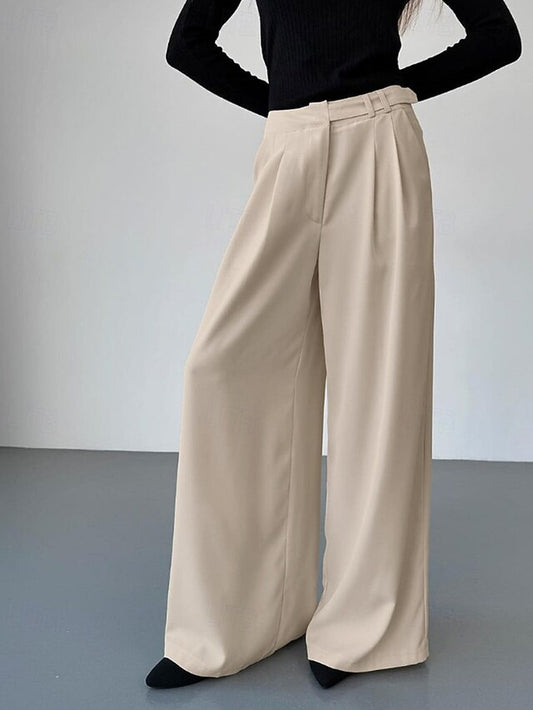 Women's Wide Leg Dress Pants Chinos Vacation Streetwear